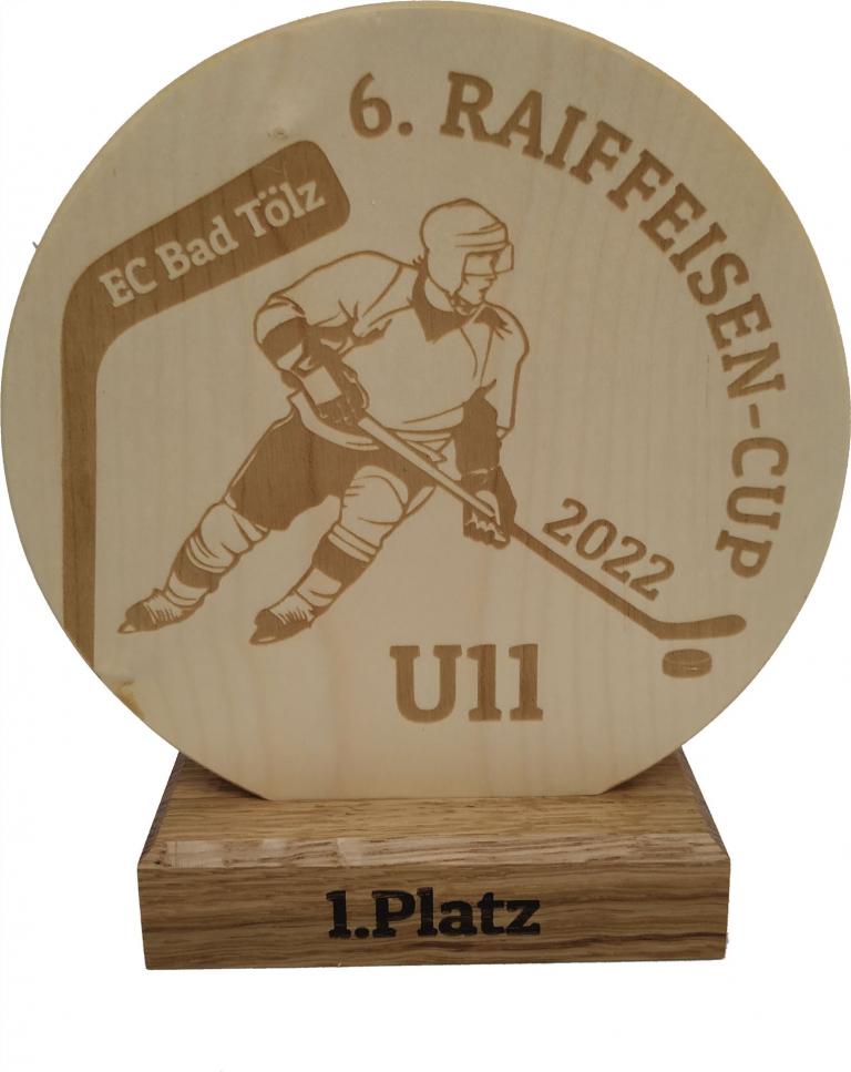 Eishockey Pokal aus Holz