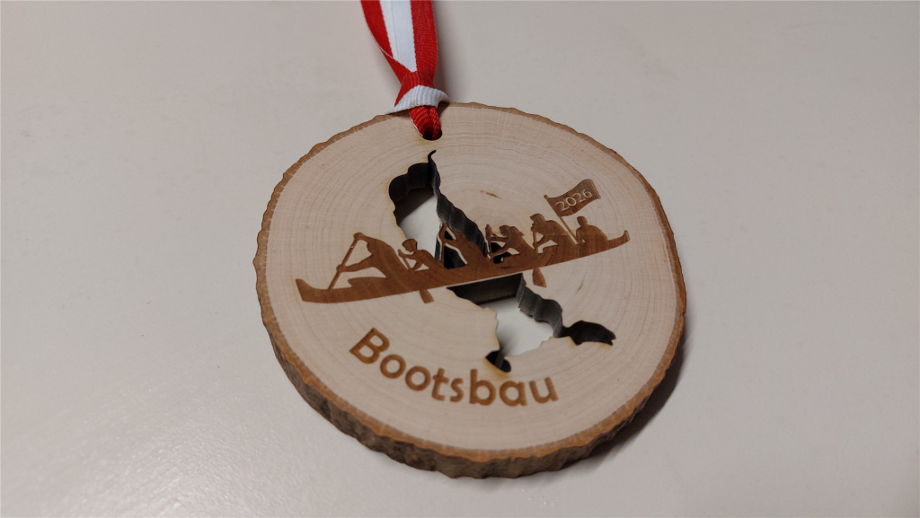 Medaille Vollholz-Rinde
